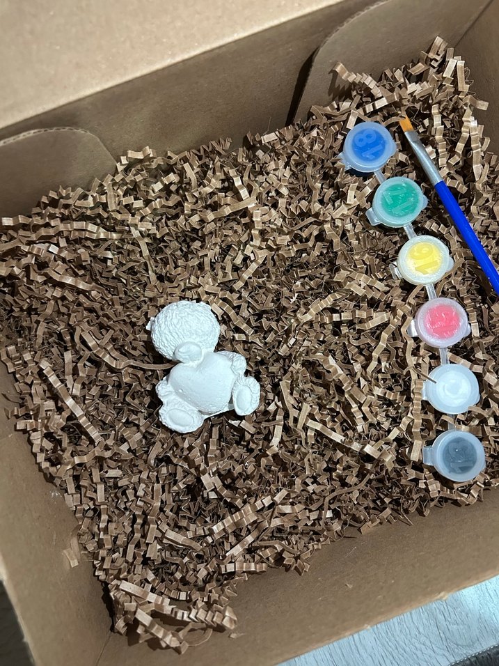 Beyaz Ayıcık Figürin Boyama Seti - Görsel 5