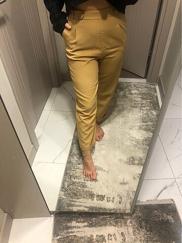36 Beden sarı Renk Hardal sarısı palazzo pantolon
