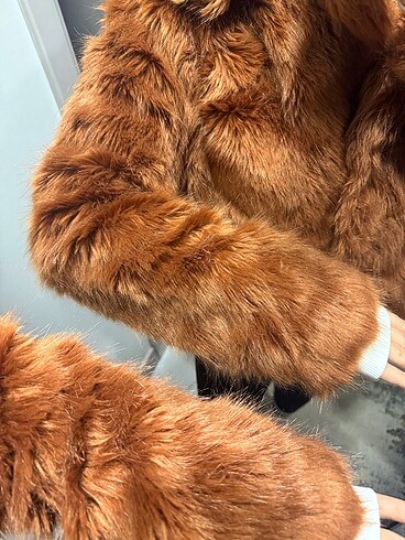 s Beden kahverengi Renk Bershka peluş kürk