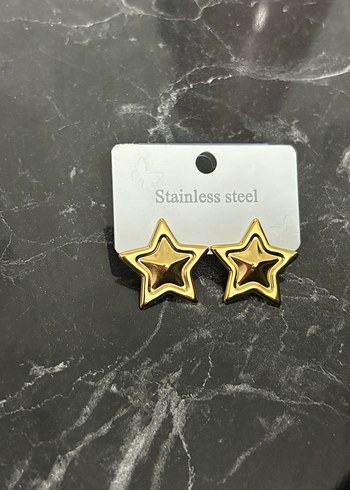 Accessorize Parlak Altın Yıldız Kadın çelik küpe