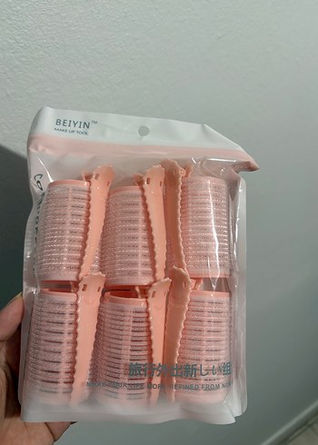 Pastel Pembe Saç Bigudisi Seti BEIYIN