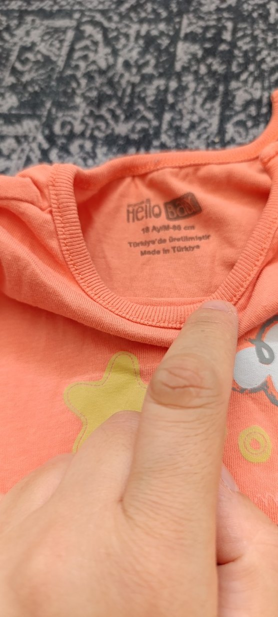 Pembe Baskılı Bebek Kısa Tulum - Görsel 5