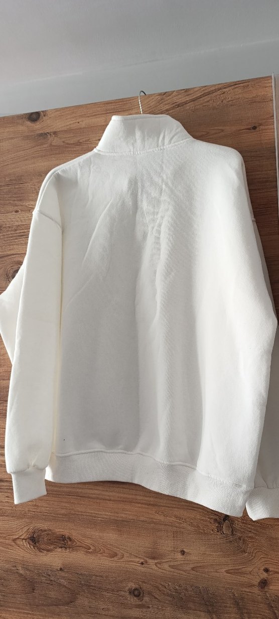 Kadın Beyaz Rahat Kesim Sweatshirt - Görsel 2