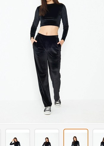 Siyah Rahat Kesim Kadife EsofmanAlti - Görsel 2