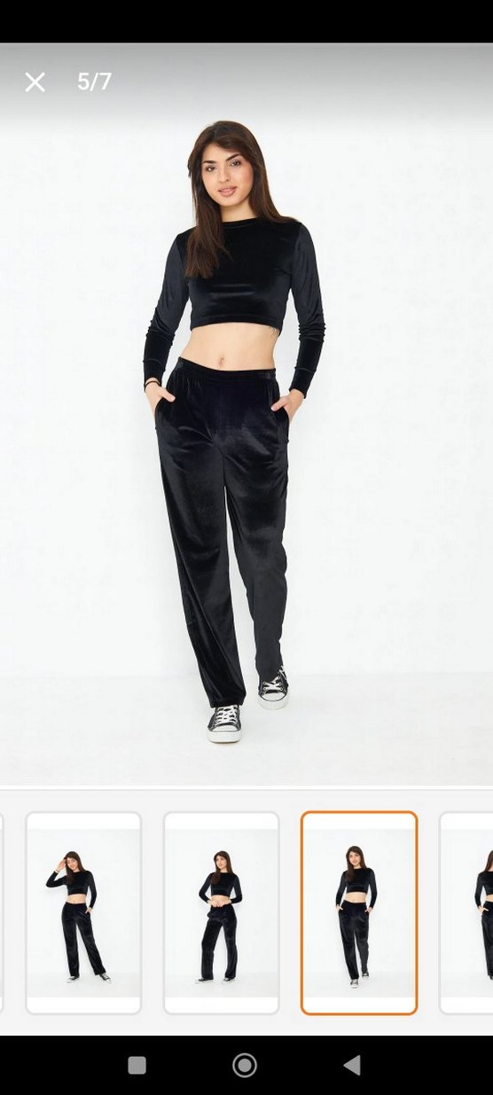 Siyah Rahat Kesim Kadife EsofmanAlti - Görsel 2