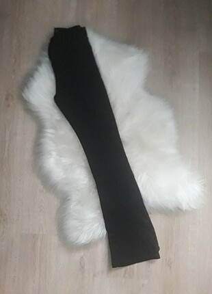 Ispanyol paça siyah pantalon