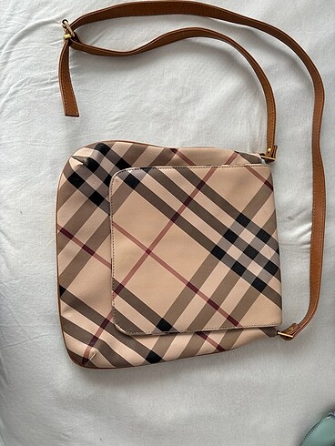 Zara burberry desen çanta