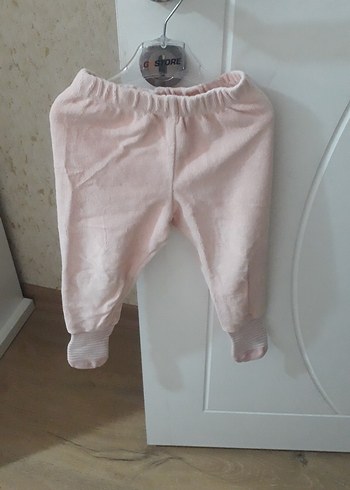 12-18 Ay Beden pembe Renk Kız Çocuk Pembe Fitted Pantolon