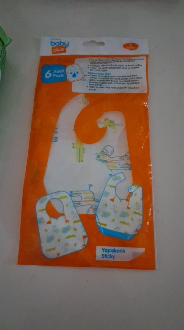 Bebek için yapışkanlı baskılı önlük seti - Görsel 3