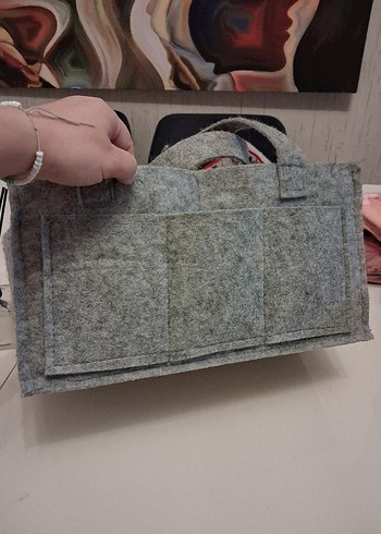 Gri Bebek Çantası Organizeri - Görsel 4