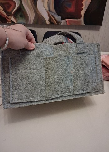 Gri Bebek Çantası Organizeri - Görsel 3