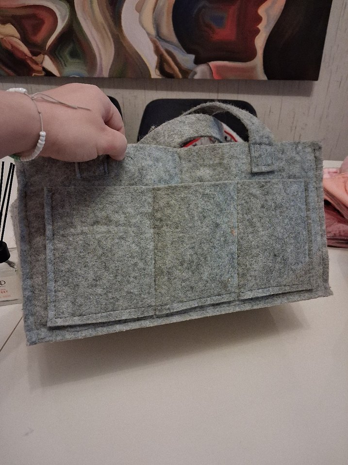 Gri Bebek Çantası Organizeri - Görsel 4