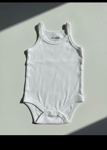 Beyaz Bebek Atlet Çıtçıtlı - Görsel 3