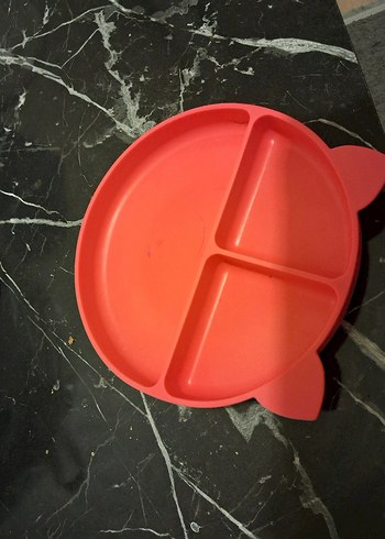 Kırmızı Bölmeli Çocuk Tabak - Görsel 7