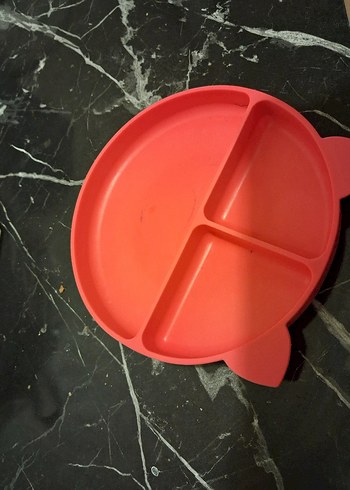 Kırmızı Bölmeli Çocuk Tabak - Görsel 2