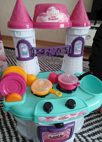 Renkli Prenses Temalı Çocuk Oyun Mutfak Seti - Görsel 3