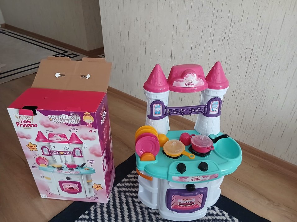 Renkli Prenses Temalı Çocuk Oyun Mutfak Seti - Görsel 4