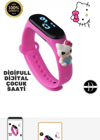 Pembe Dijital Çocuk Akıllı Saat - Görsel 2