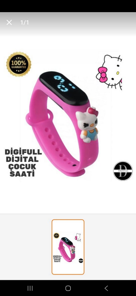 Pembe Dijital Çocuk Akıllı Saat - Görsel 3