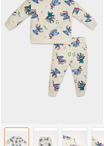 Baskılı Beyaz Erkek Bebek Takımı - Görsel 2