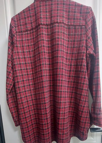 Ekose tunik gömlek Kadın Gömlek M/L - Görsel 6