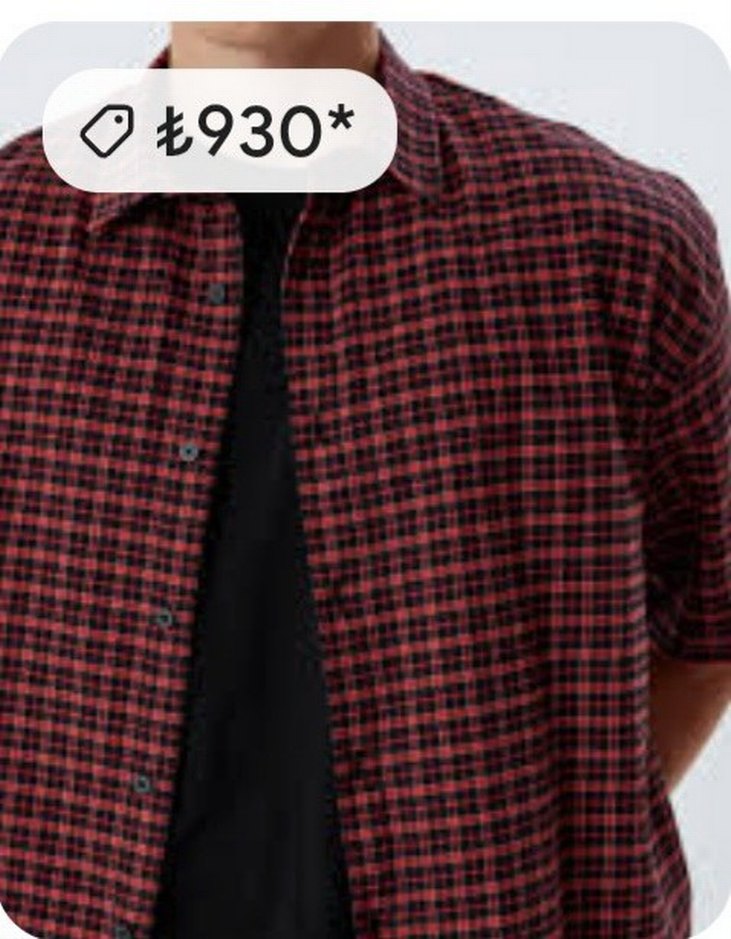 Ekose tunik gömlek Kadın Gömlek M/L - Görsel 2