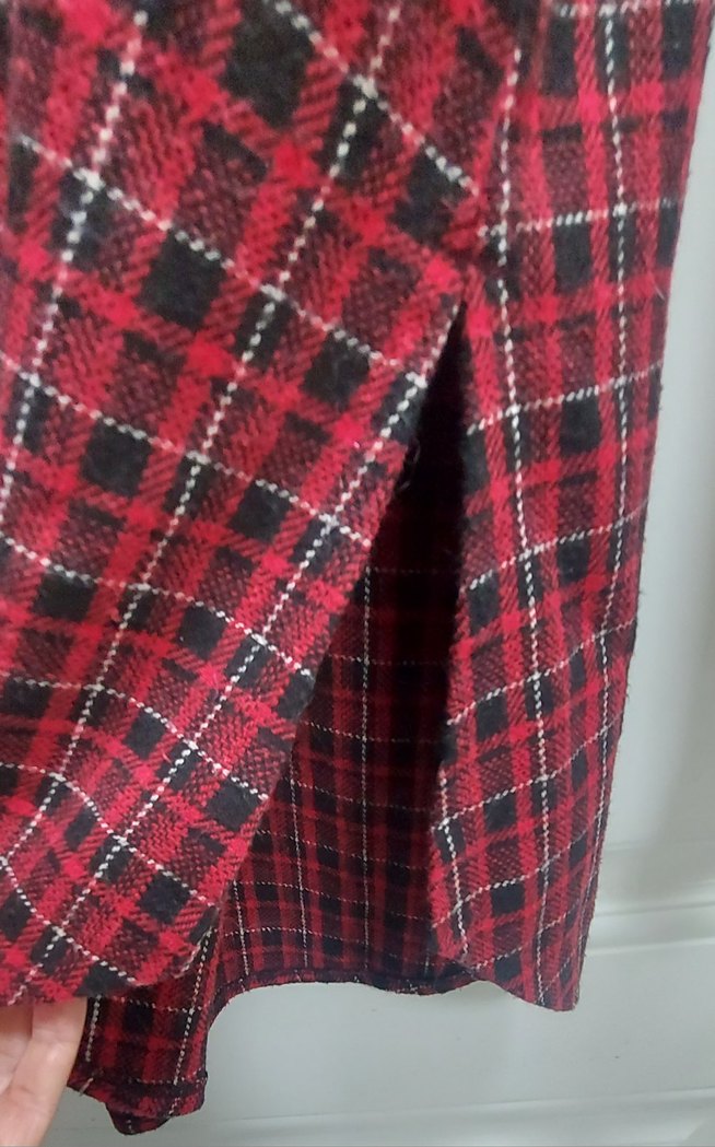 Ekose tunik gömlek Kadın Gömlek M/L - Görsel 3