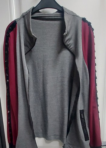 Fermuarlı Şık sweatshirt M/L - Görsel 3