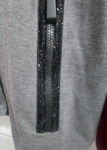 Fermuarlı Şık sweatshirt M/L - Görsel 6