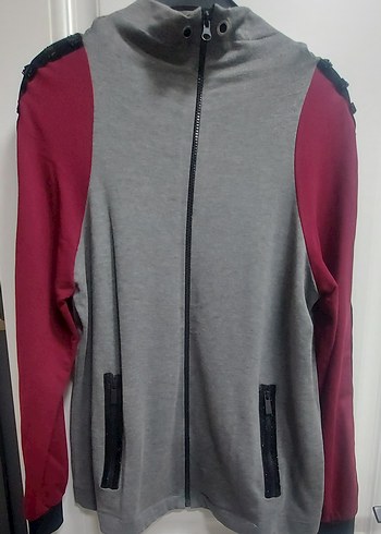 Fermuarlı Şık sweatshirt M/L - Görsel 4