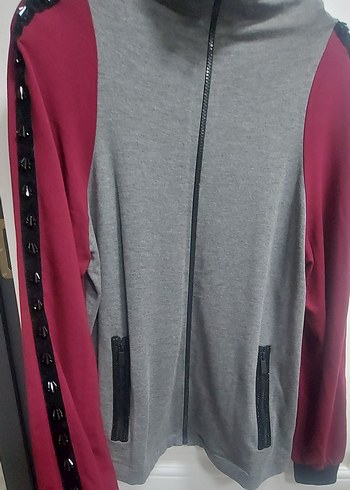 Fermuarlı Şık sweatshirt M/L - Görsel 2