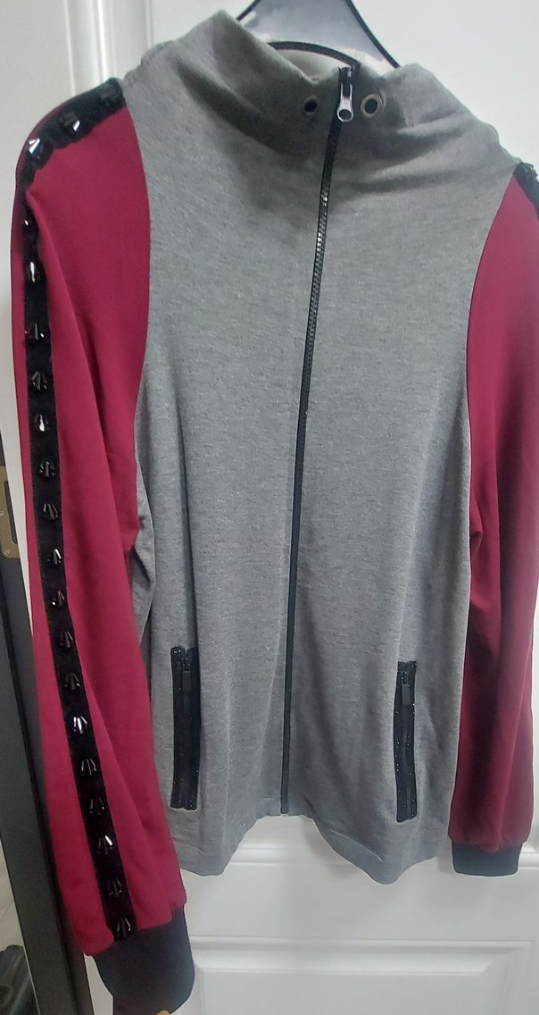 Fermuarlı Şık sweatshirt M/L - Görsel 2