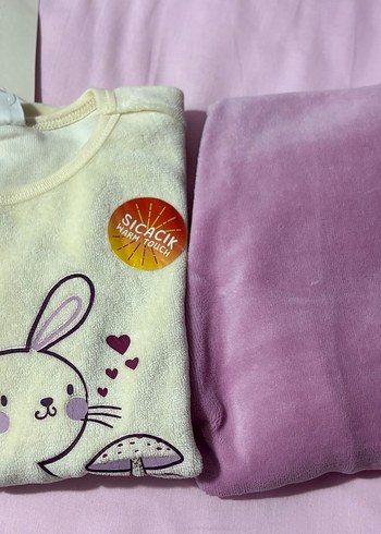 Lcw Kız çocuk kadife pijama takımı - Görsel 3