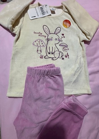 Lcw Kız çocuk kadife pijama takımı - Görsel 8