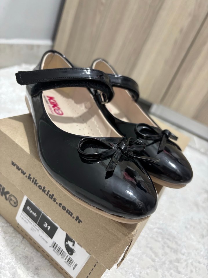 Kız Çocuk Siyah Rugan Babet - Görsel 2