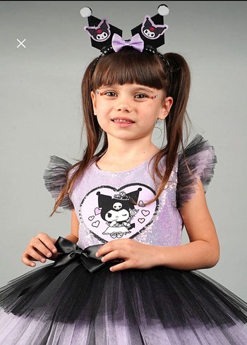 Kuromi kız çocuk Abiye Elbise - Görsel 2