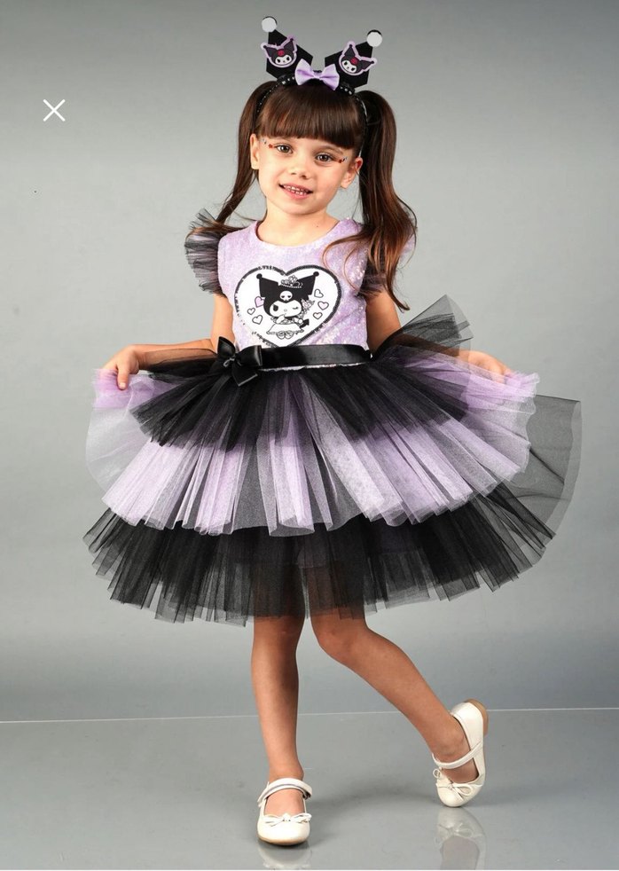 Kuromi kız çocuk Abiye Elbise - Görsel 3