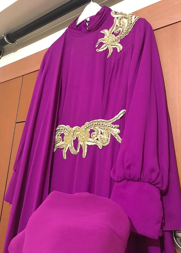 Tesettür abiye (pelerinli) - Görsel 2