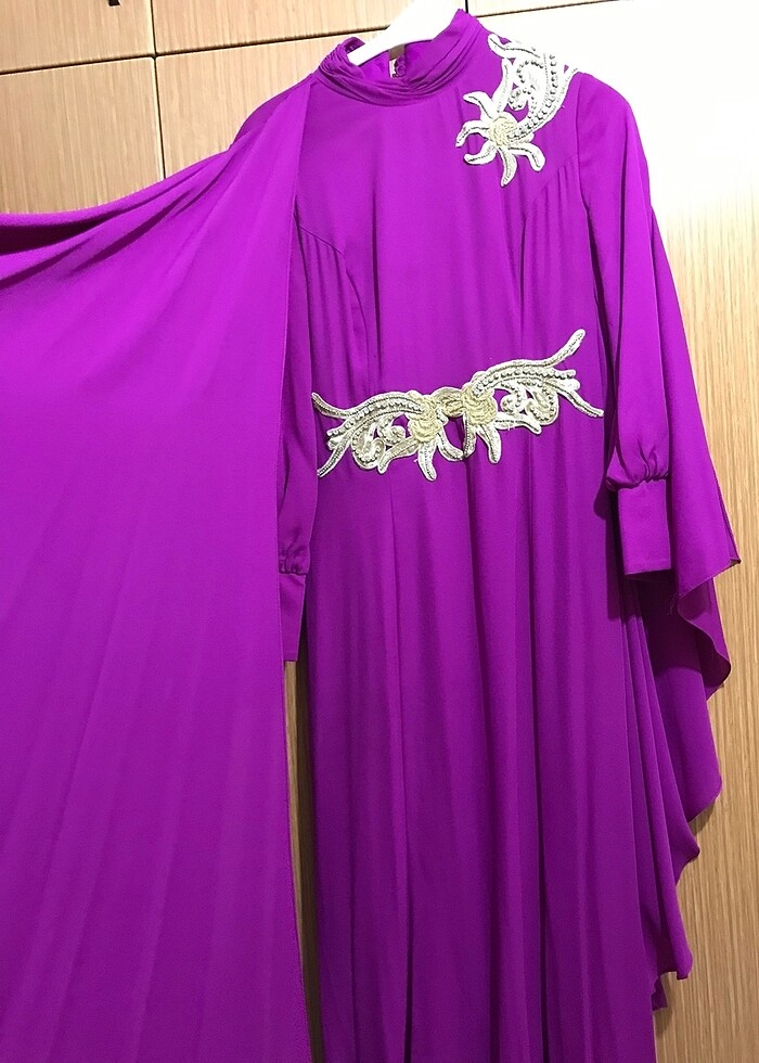 Tesettür abiye (pelerinli) - Görsel 4