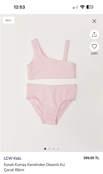 6 Yaş Beden Lcw kız çocuk bikini