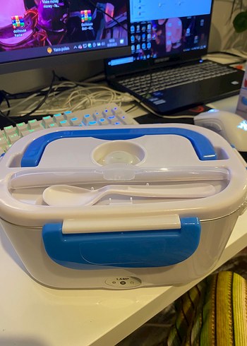 Elektrikli Beyaz Lunchbox yemek kabı - Görsel 2