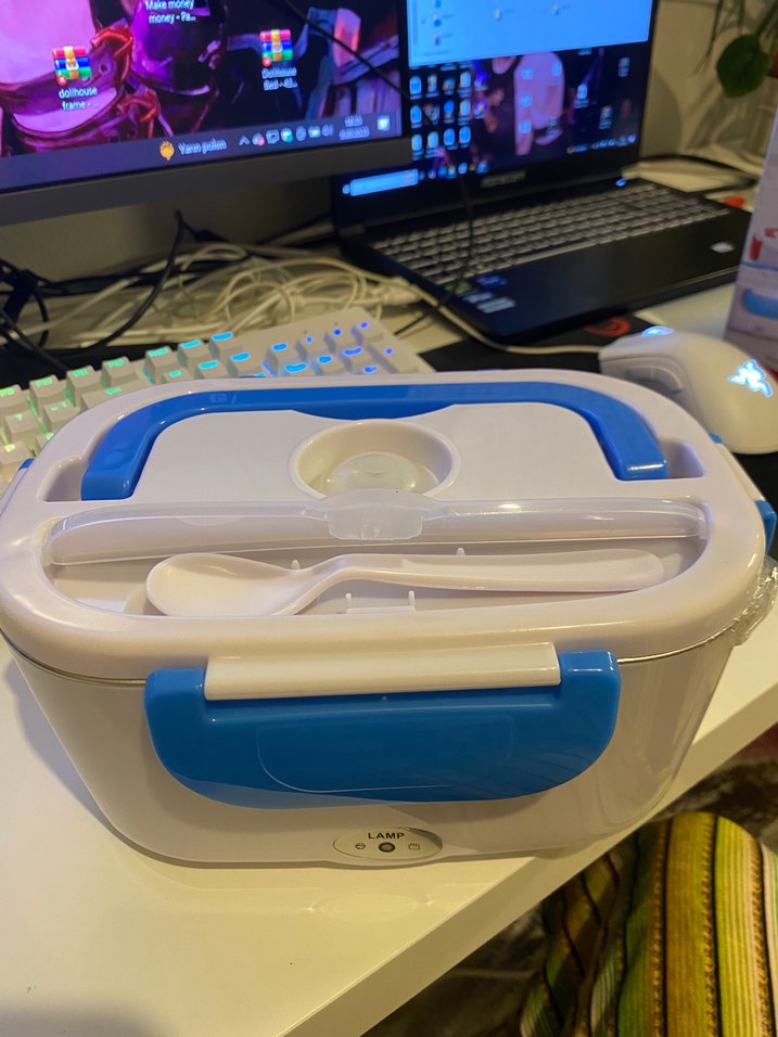 Elektrikli Beyaz Lunchbox yemek kabı - Görsel 2