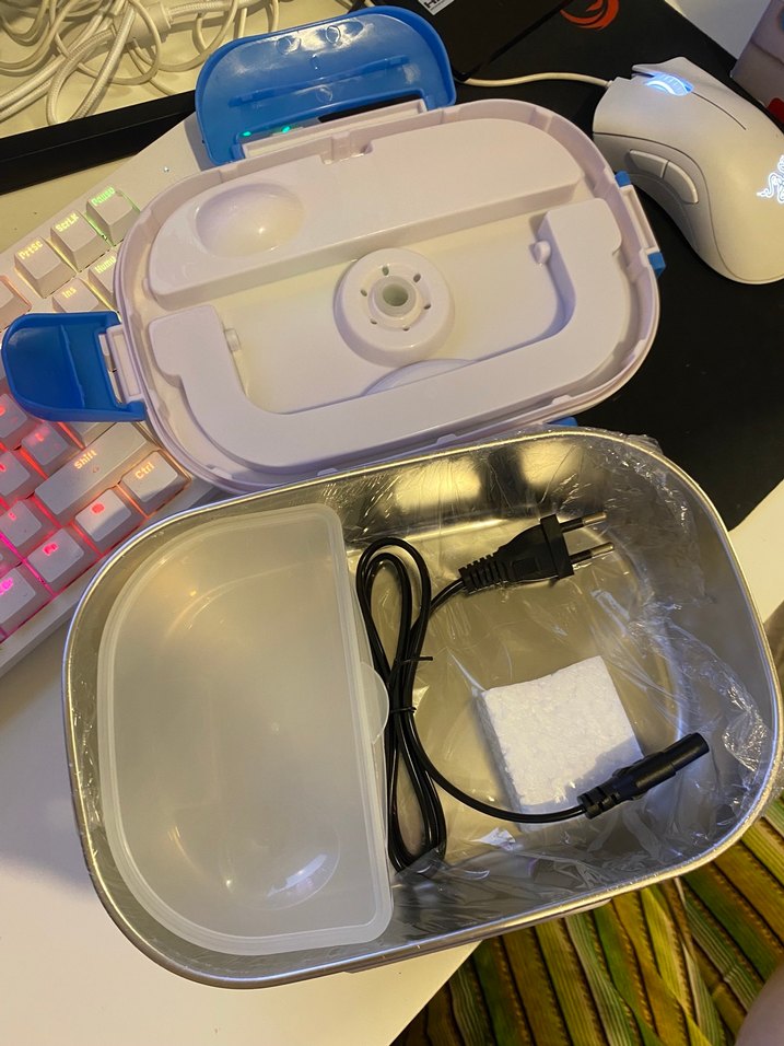 Elektrikli Beyaz Lunchbox yemek kabı - Görsel 3