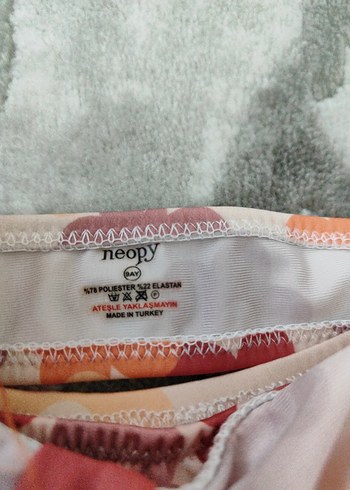 6-9 Ay Beden Kız Çocuk Pembe Çiçek Desenli Bikini