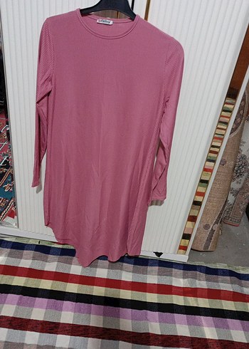 Diğer Pembe Uzun Kollu Salaş Tunik