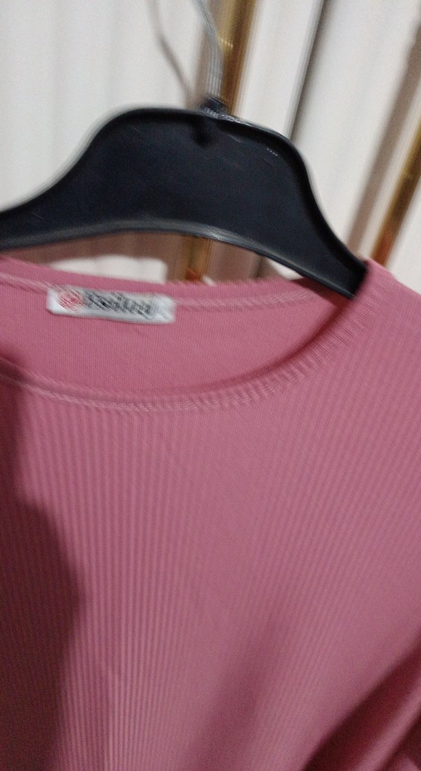 Pembe Uzun Kollu Salaş Tunik - Görsel 4