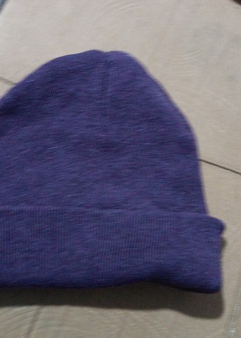 Kadın Mor Yün Örgü Bere - Görsel 2