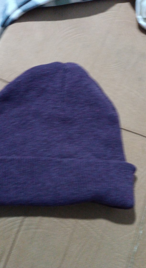 Kadın Mor Yün Örgü Bere - Görsel 2