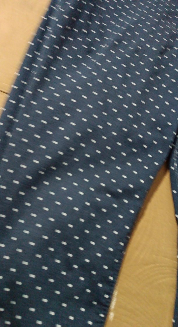 Düğmeli Lacivert Puantiyeli Kadın Kot Pantolon - Görsel 3