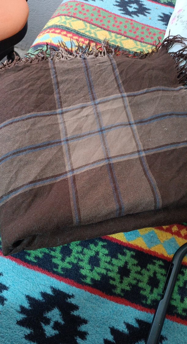 Koyu Kahverengi Düz Desen peştamal boyunluk - Görsel 2